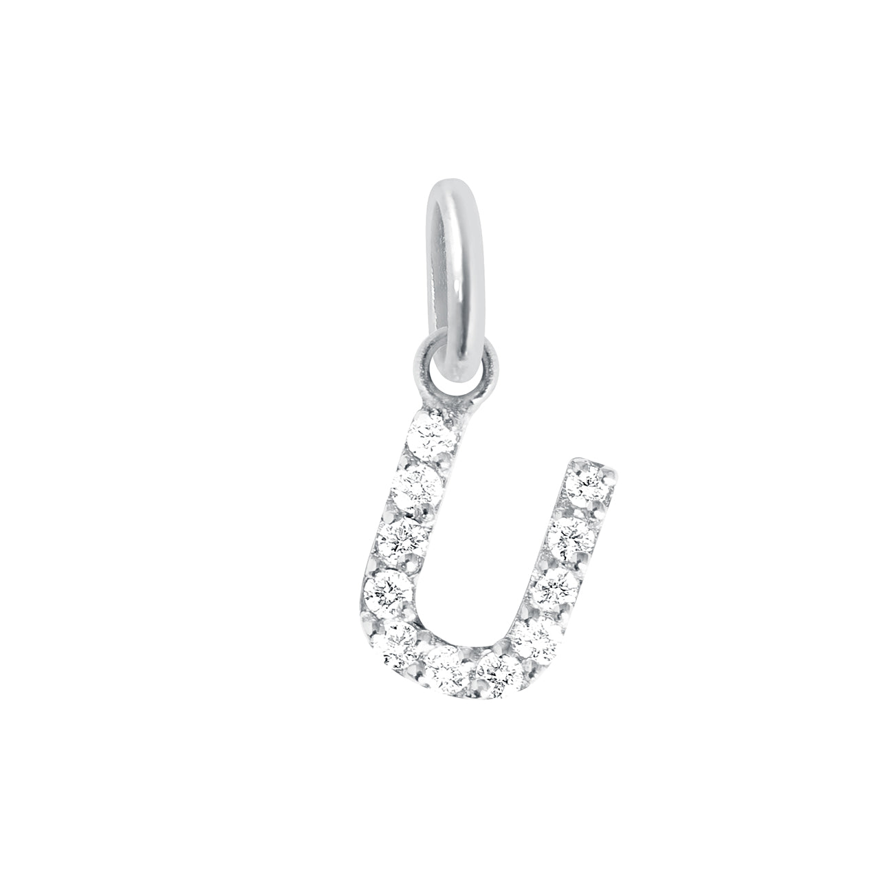 Pendentif Lucky Letter U, or blanc, diamants lucky letter Référence :  b5le00ug00xxdi -1