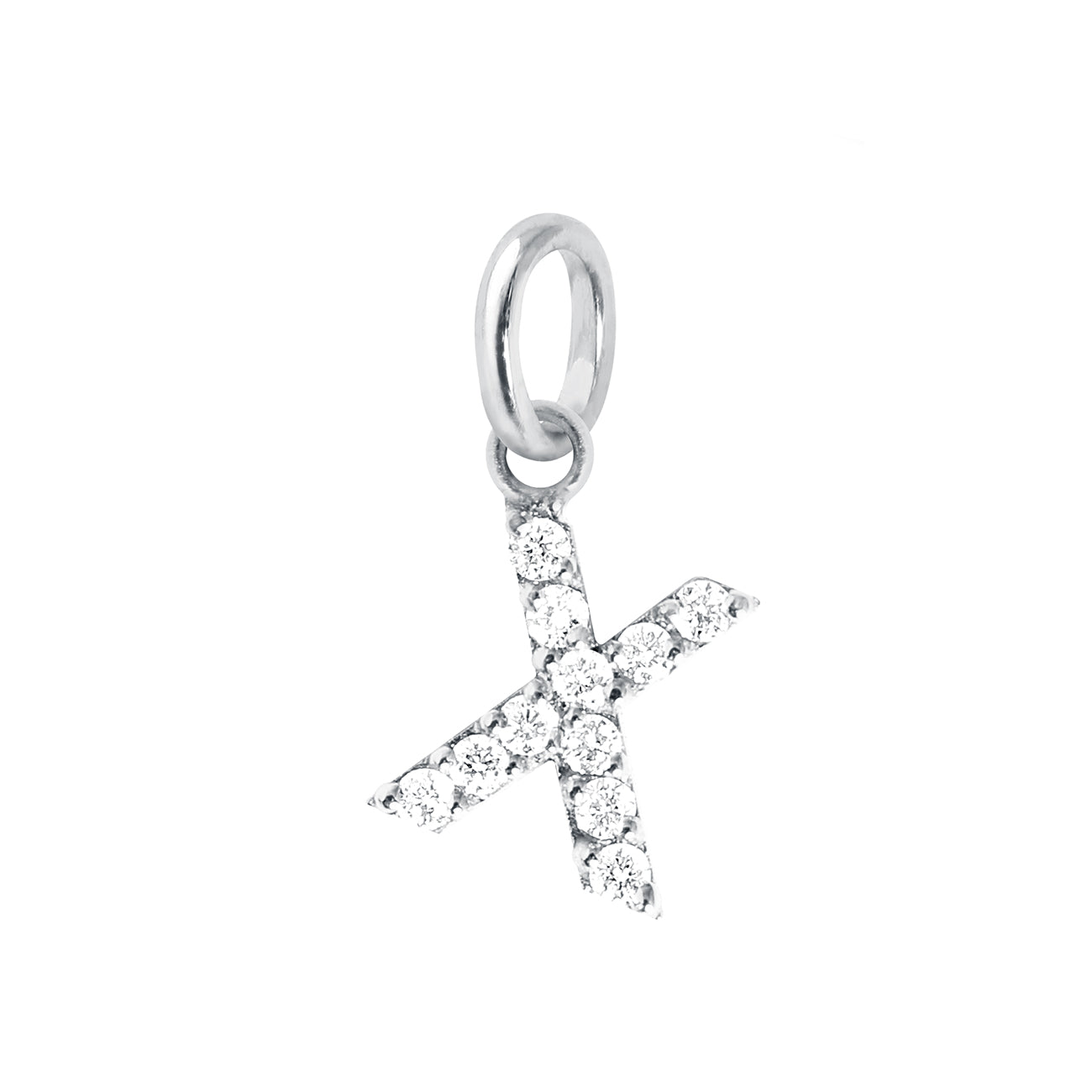 Pendentif Lucky Letter X, or blanc, diamants lucky letter Référence :  b5le00xg00xxdi -1