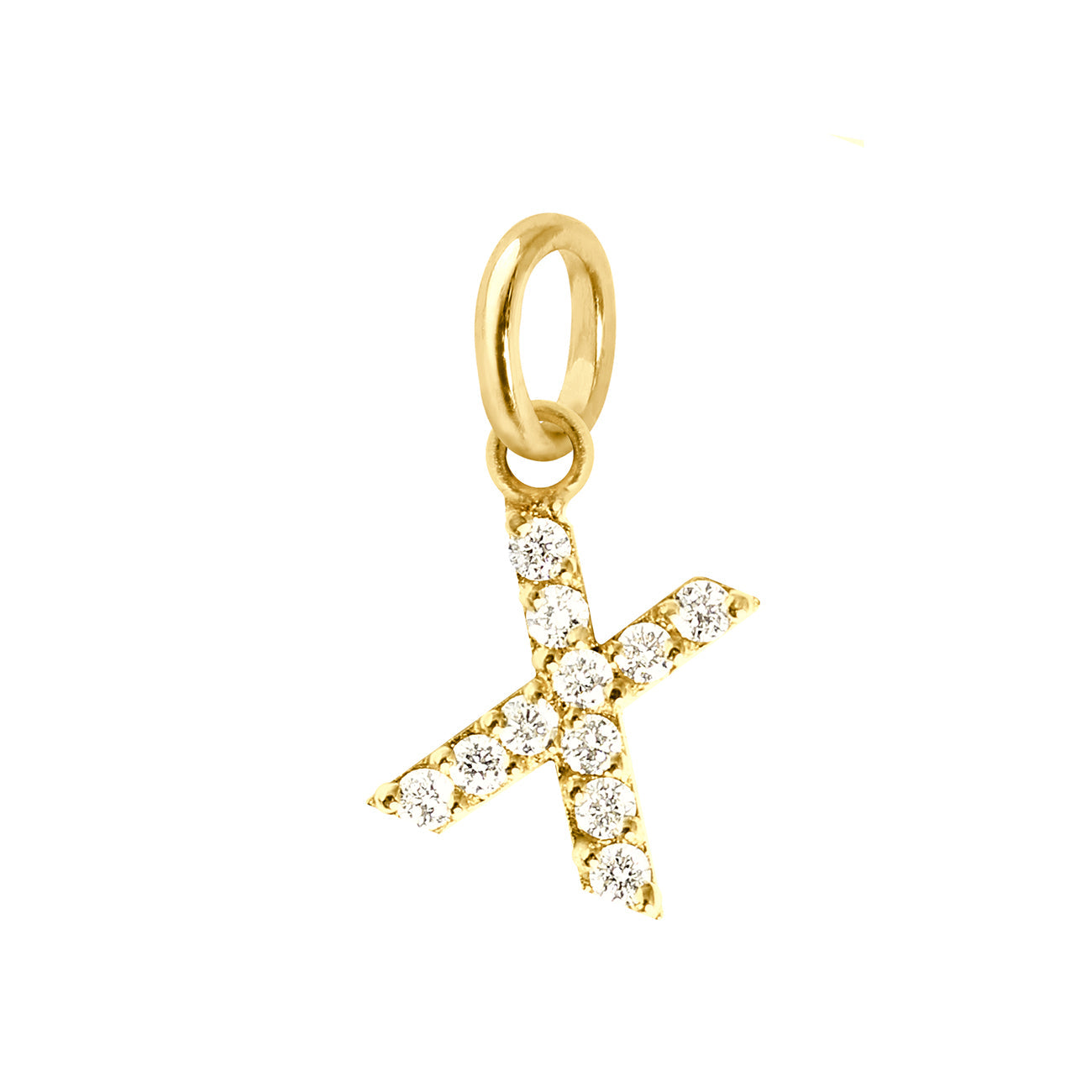 Pendentif Lucky Letter X, or jaune, diamants lucky letter Référence :  b5le00xj00xxdi -1